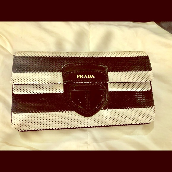 prada sequin clutch